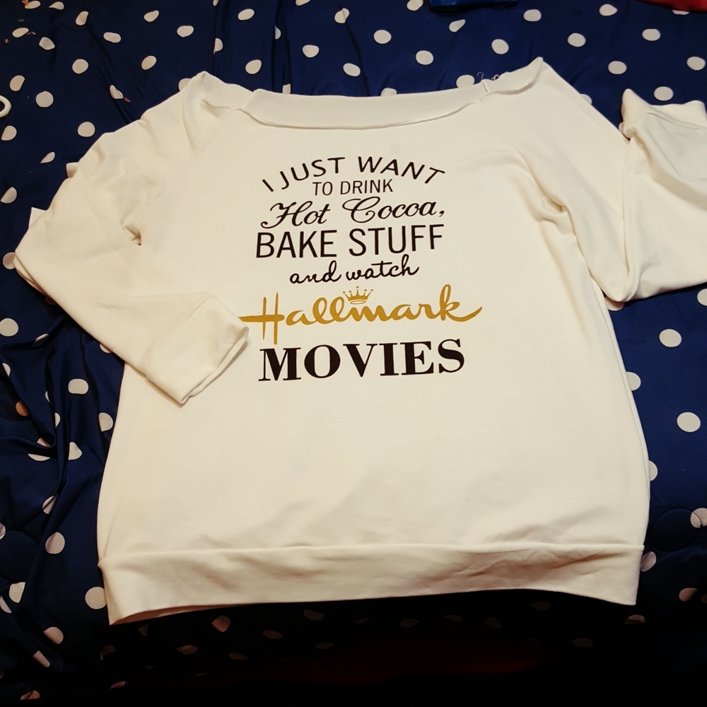 Off the shoulder sweater.